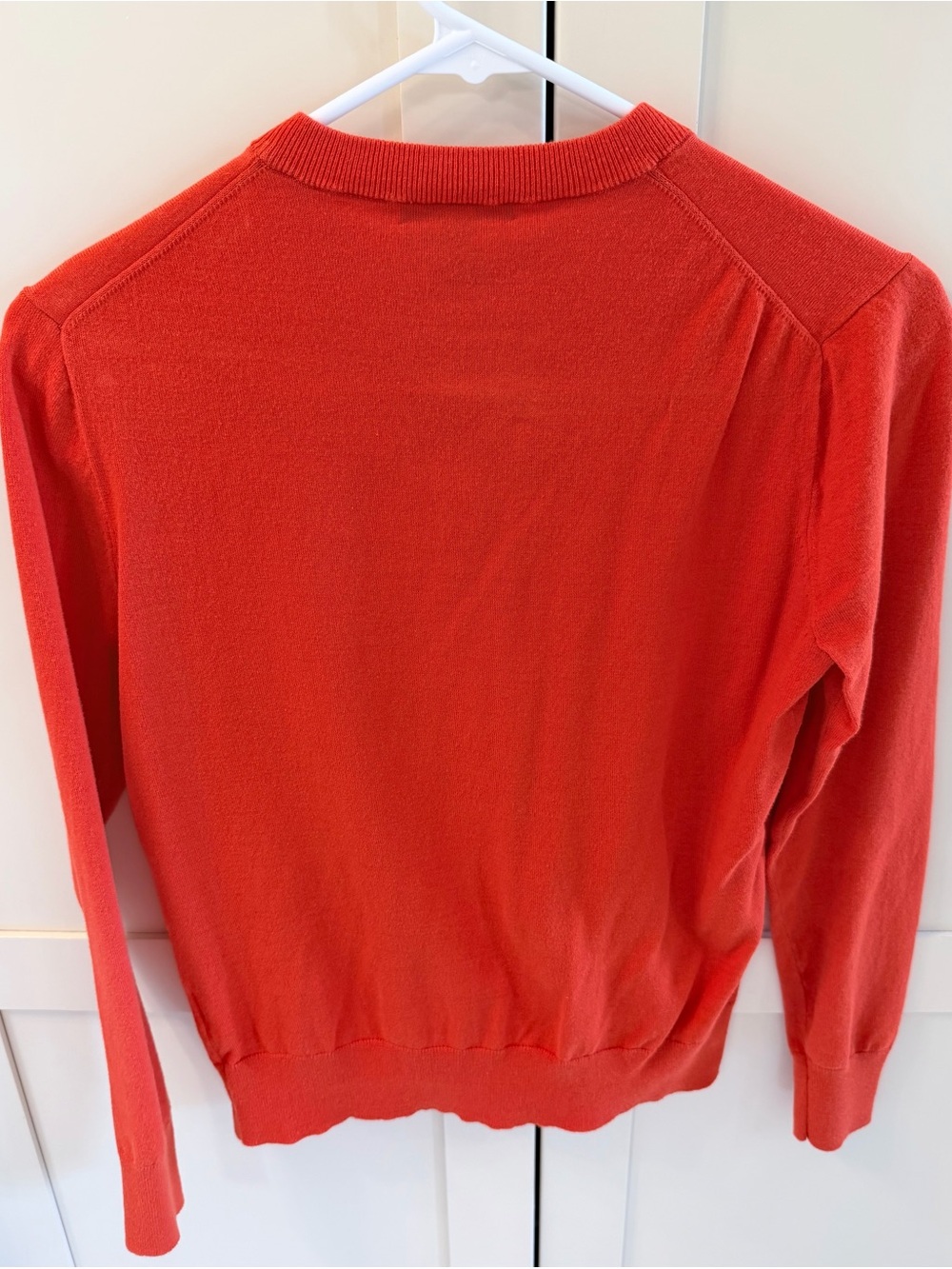 J. Crew Women's Orange-Red Jackie Crewneck Button Cardigan - Picture 4 of 5